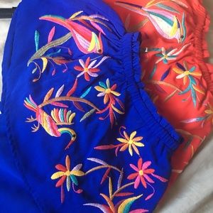 Embroided off the shoulder blouse